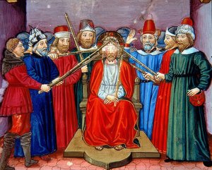 いばらの戴冠式（c.115v）。 1476年 作： Cristoforo De Predis
