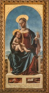 マドンナ・ウィズ・チャイルド（パネルに油彩） 作： Cristoforo da Lendinara Canozzi or Canozi