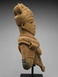 女性像の頭と胴体、ナイジェリア、ジョス高原地域、紀元前500年-西暦200年（陶器） 作： Culture Nok