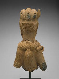 女性像の頭と胴体、ナイジェリア、ジョス高原地域、紀元前500年-西暦200年（陶器） 作： Culture Nok