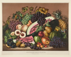 アメリカンフルーツピース; プレート 2881 作： Currier and Ives