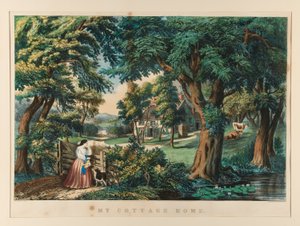 私のコテージの家。 作： Currier and Ives