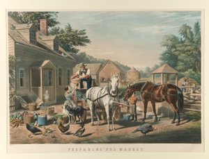 市場への準備 作： Currier and Ives