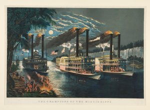 ミシシッピのチャンピオン 作： Currier and Ives