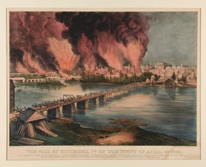 1865 年 4 月 2 日の夜、バージニア州リッチモンドの陥落