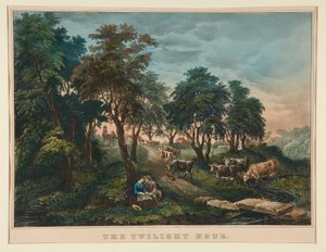 トワイライトアワー。 作： Currier and Ives