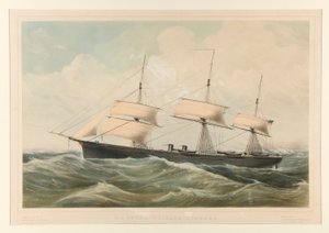 米国蒸気フリゲート艦ナイアガラ 作： Currier and Ives