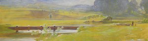 プレッツフェルト近くの牧草地の谷、1898年頃 作： Curt Herrmann