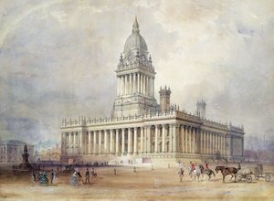 リーズ・タウンホールのデザイン 作： Cuthbert Brodrick