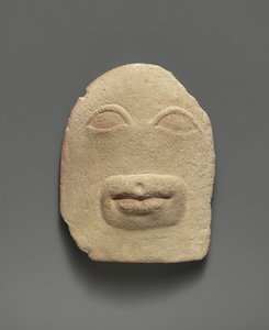 石灰岩の目と口の奉納レリーフ（石灰岩 作： Cypriot School