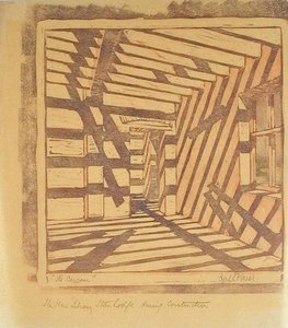 死体、1929年頃（リノカット） 作： Cyril Edward Power