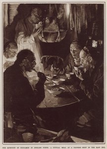 イーストエンドの中華料理店での典型的な食事 作： Cyrus Cuneo