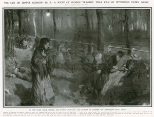 羊飼いのブッシュグリーンのロンドンの浮浪者とジェットサム 作： Cyrus Cuneo