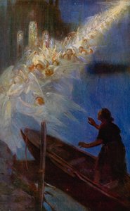 伝説のウェストミンスター寺院の奉献、漁師のビジョン 作： Cyrus Cuneo