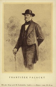 フランティシェク・パラッキ（1798-1876）、チェコの歴史家、政治家 作： Czech School