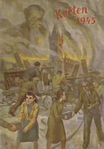 1945年5月にプラハで互いに助け合い、戦った人々。 作： Czech School