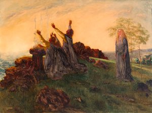 聖ブリギッドの死、19 世紀後半から 20 世紀初頭。 作： Da Loria Norman