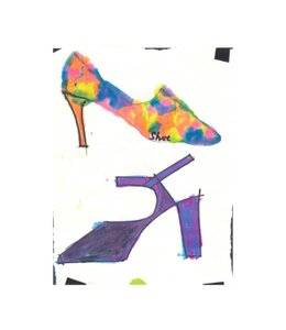 2 シューズ（フェルトチップ＆水彩絵の具） 作： デイジー・ド・ヴィルヌーヴ