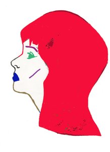 Red Head, 2017（紙にフェルトペンとフォトショップ）