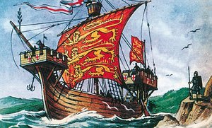 13世紀のイギリスの帆船