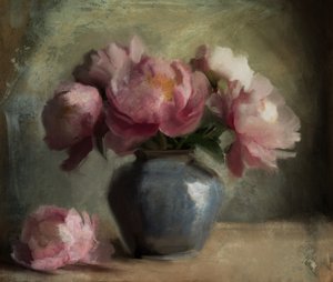 ピンクの牡丹