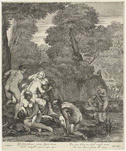 Actaeon によって発見された Diana と彼女のニンフ 作： Dancker Danckerts