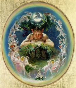 牧神と妖精、1834年頃 作： Daniel Maclise