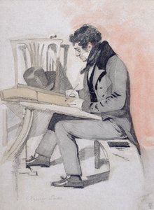 ヘンリー・サス、1830年頃（紙に黒いチョーク、水彩、ペンとインク）