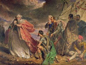 リアとコーデリア、1843年頃（水彩） 作： Daniel Maclise