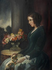 キャサリン・ディケンズの肖像、1847年頃（キャンバスに油彩） 作： Daniel Maclise