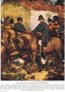 ウェリントンとブラッチャーの会合、1940年代頃（カラーリソ） 作： Daniel Maclise