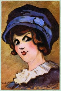 文学。 シアター。 フランスの女優イヴ・ラヴァリエール。 Daniel de Losques によるイラスト: Je Sais Tout (雑誌)、フランス、10 月 作： Daniel (1880 1915) de Losques