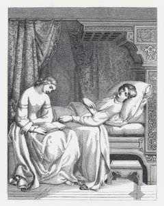 テニソンの詩「The Princess」の挿絵（エングレービング 作： Daniel (after) Maclise