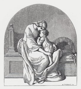 テニソンの詩「The Princess」の挿絵（エングレービング 作： Daniel (after) Maclise
