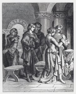 テニソンの詩「The Princess」の挿絵（エングレービング 作： Daniel (after) Maclise
