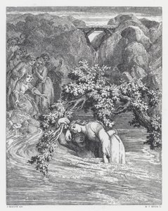 テニソンの詩「The Princess」の挿絵（エングレービング 作： Daniel (after) Maclise