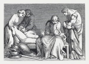 テニソンの詩「The Princess」の挿絵（エングレービング 作： Daniel (after) Maclise