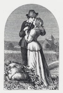 テニソンの詩「The Princess」の挿絵（エングレービング 作： Daniel (after) Maclise