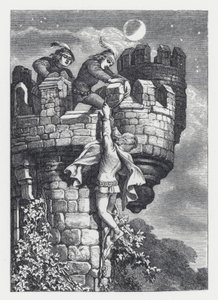 テニソンの詩「The Princess」の挿絵（エングレービング 作： Daniel (after) Maclise
