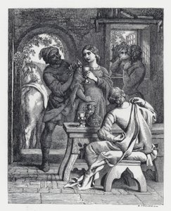 テニソンの詩「The Princess」の挿絵（エングレービング 作： Daniel (after) Maclise