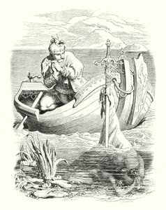 アーサー王の詩」（彫刻 作： Daniel (after) Maclise
