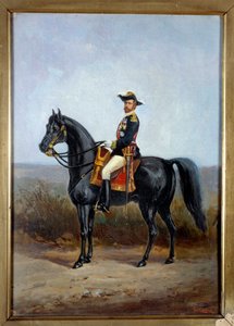 政治家ジョルジュ・ブーランジェ将軍（1837-1891）の騎馬像 ダニエル・アレクサンダー・ウィリアムソン（1822-1903）の絵画 19世紀 日0.36 x 0.25 m パリ、カルナヴァレ美術館 作： Daniel Alexander Williamson