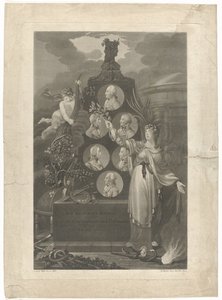 Allegory op de Vrede van Amiens、1802 1802 年 3 月の勇敢さのバランスによる全体的な平和 (オブジェクトのタイトル) 作： Daniel Berger