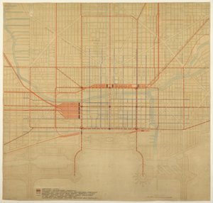 プレート 80 シカゴの計画、1909 年: シカゴ。 市の中心部の図、提案された...