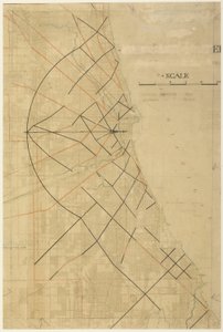 シカゴの計画、シカゴ、提案された対角動脈、1909 年のプレート 91。