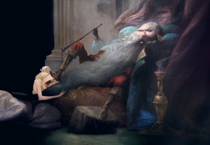 チャールズペロー（1628-1703）の青ひげから、彼女は彼女を生かしておくように彼に頼みました