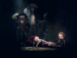 チャールズ・ペロー（1628-1703）によるブルービアードからのブルービアードの死 作： Daniel Cacouault