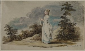 スザンヌ21歳のアーティストの娘、1782年。 作： Daniel Nikolaus Chodowiecki