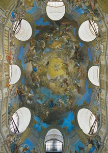 宮廷図書館（現オーストリア国立図書館）のクーポラ（フレスコ画