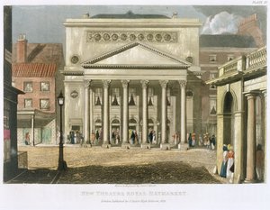 1821年、1826年にジョンナッシュが設計したロンドンの新しいシアターロイヤル、ヘイマーケット